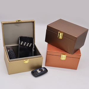Sang trọng RFID chặn tín hiệu sợi carbon Faraday hộp da sang trọng kiểm soát truy cập chìa khóa xe - Product Image 3