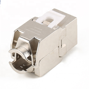 Eug Glory — connecteur réseau RJ45 Cat6A plaqué or, connecteur modulaire, blindé, pour fil solide - Product Image 1