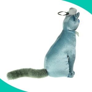 Debout en gros bleu et blanc <span class=keywords><strong>chat</strong></span> <span class=keywords><strong>jouet</strong></span> en peluche animal peluche <span class=keywords><strong>jouet</strong></span> - Product Image 3