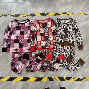 Groothandel Aanpasbare Print Pasgeboren Bamboe Pyjama Set Lange Mouw Baby Kleding Voor Kinderen Getailleerde Baby Pyjama Set - Product Image 2