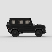 Jouet éducatif, ensemble de blocs de construction en plastique ABS, 50 pièces, petit modèle de voiture grise, mini voitures en briques, unisexe, à partir de 14 ans