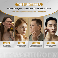 Collagène Lifeworth pour adultes, pour femmes et hommes, types I, II, III, V, X, complexe multi-collagène en capsules, éclaircissement de la peau, cheveux et articulations