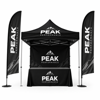 Tente de réception personnalisée avec kit de drapeau plume pour festivals sportifs en plein air et stands promotionnels pour salons professionnels