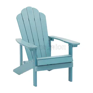Silla Adirondack resistente a la intemperie, silla plegable de madera para patio al aire libre, silla junto a la piscina