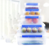 KZR Contenant alimentaire transparent hermétique personnalisable de qualité alimentaire, design empilable, fruits et légumes
