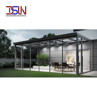 Serre en verre moderne pour extérieur, préfabriquée, avec structure en aluminium, serre commerciale en verre, double vitrage trempé isolant, pour hôtel et parc