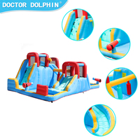 Doctor Dolphin Wholesale Combo Trampoline Kid Jeux de boxe Double Bouncy Castle Bounce House Toboggan gonflable
