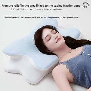 WJ-2140 आयताकार आर्थोपेडिक गर्भाशय ग्रीवा स्मृति फोम तकिया विरोधी-झुर्रियों राहत गर्दन दर्द राहत गैर विषैले होटल पोर्टेबल - Product Image 4