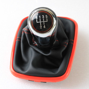 Perilla de palanca de cambios roja para coche, pomo de 5 /6 velocidades de 12mm para VW BORA JETTA 4 <span class=keywords><strong>GOlf</strong></span> 4 MK4 <span class=keywords><strong>1998</strong></span> 1999 2000 2001 2002 2003 2004 2005 2006 - Product Image 1