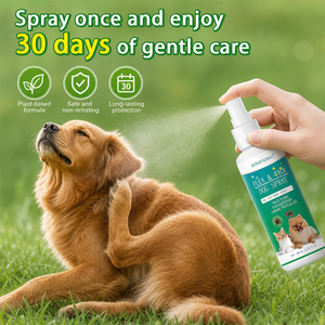 Zourunan 100ml <span class=keywords><strong>Spray</strong></span> anti-puces et tiques pour <span class=keywords><strong>chien</strong></span>, 30 jours, Soin doux, à base de plantes, sûr, non irritant, pour usage extérieur, Usine de dropshipping - Product Image 1