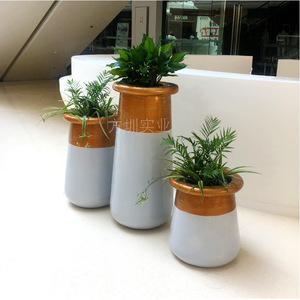 Macetas Modernas y Creativas de Fibra de Vidrio para Piso, Circulares, Decoración para Interiores de Centros Comerciales, Macetas para Flores - Product Image 1