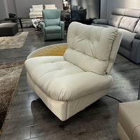 Canapé en tissu à une place de style moderne, fauteuil inclinable fonctionnel réglable pour la maison, le bureau ou la chambre à coucher