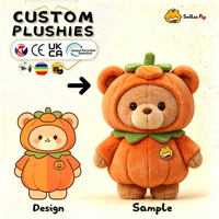 Boneka Hewan Kartun Beruang Labu Bertema Halloween Berkualitas Tinggi, Laris Manis, Dapat Dipesan Sesuai Keinginan, Super Lembut, Bersertifikat CE