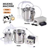 Machines à traire 3L pour moutons et bovins Mini pompe à vide en acier inoxydable Machine à traire pour vaches laitières et chèvres