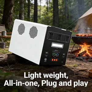 Портативная солнечная электростанция 2-2.5 кВт·ч, 3-сторонняя зарядка для кемпинга, отключений электричества и прямых трансляций - Product Image 1