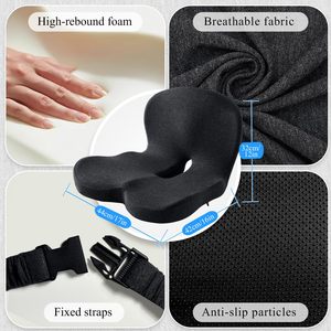 Cojín de Soporte Lumbar para Asiento de Camión, Ensamblaje de Esponja para Conductor de Camión, Cojín de Asiento de Camión de Espuma Viscoelástica con Correa Ajustable - Product Image 2