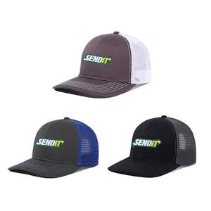 Personalizado personalizado hombres negro bordado sombrero de fábrica al por mayor deporte 6 paneles transpirable camionero sombrero - Product Image 4