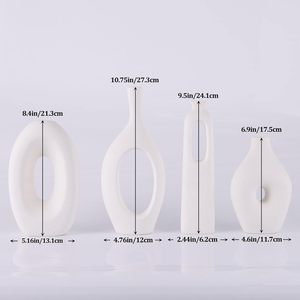 <b>Unique</b> Modern Contemporary Elegant Ceramic Wedding Flower <b>Vase</b> with Handmade Eco-Friendly Design for Home Decor - Product Image 2