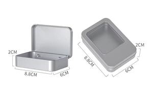 Vente en gros personnalisée 8.8*6*2cm petite boîte carrée en métal à couvercle à charnière boîtes en <span class=keywords><strong>porcelaine</strong></span> à charnière logo d'emballage de thé nourriture bonbons chocolat - Product Image 4
