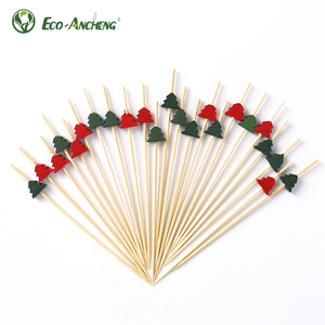 Palillos de Bambú para Cócteles de 15 cm, Brochetas para Barbacoa, Ecológicos, Seguros para Alimentos, Desechables, Modernos, Sencillos y Portátiles para Uso con Alimentos y Frutas - Product Image 1