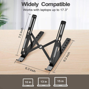 <strong>Factory</strong> Wholesales Foldable Metal Adjustable Portable ABS Plastic Aluminum Ergonomic <strong>Laptop</strong> Notebook Holder <strong>Stand</strong>