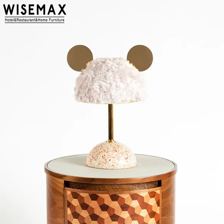 Wisemax móveis de decoração de casa, venda quente, estilo nórdico, criativo, mouse, em formato de orelha, lâmpada de mesa para quarto