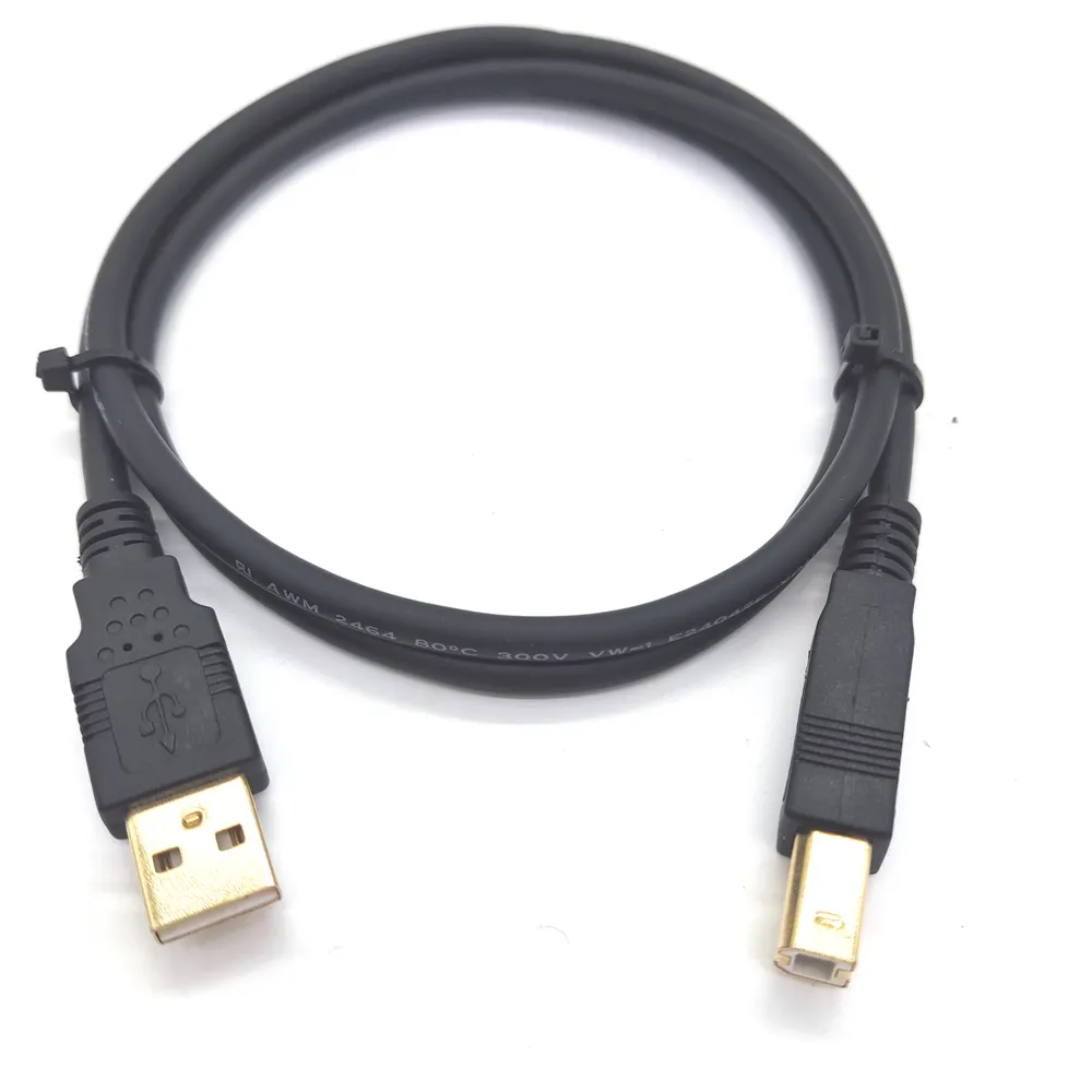 RTS Neues Original Hochwertiges USB-Kabel USB A-Stecker auf USB B-Stecker mit Vergoldung