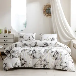 Dicetak duvet cover duvet set tempat tidur mewah ukuran queen king tekstil rumah