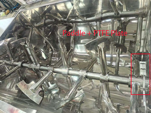 Mélangeur de poudre industriel pour le traitement des noix, système de mélange à pales en cuve, mélangeur de poudre à pales sans ruban ni vis sans fin - Product Image 2