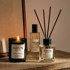 Coffret Cadeau Luxe AIKUN : Bougie Parfumée et Diffuseur à Bâtonnets, Emballage Doré, Parfum d'Ambiance Premium - Product Image 3