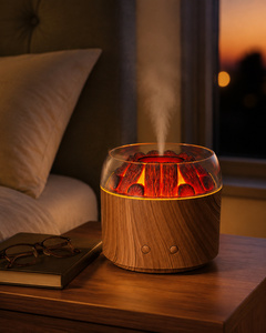 Humidificateur Électrique USB Écologique à Faible Consommation, Diffuseur d'Arômes Créatif Effet Feu de Charbon avec Éclairage LED – Meilleure Vente - Product Image 2