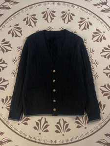 Pull en laine à boutons décontracté ajusté pour homme, style vintage classique <span class=keywords><strong>Ralph</strong></span>, style old money, imprimé animal, fermeture éclair, nouveauté 2025 - Product Image 5