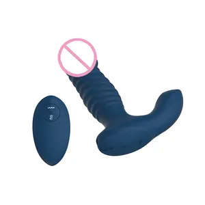 Vibratore a spinta a due motori giocattoli Sexy per adulti vibratore a spina di testa per maschiatrice a distanza senza fili per uomini e donne