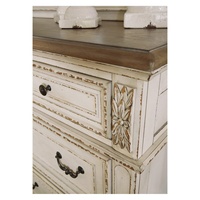 Lit King Size Ajustable en Bois Massif Traditionnel Minimaliste, Cadre Blanc Sculpté à la Main, Design de Lit Mural avec Tête de Lit Rembourrée pour Salon