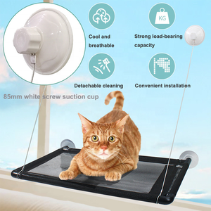 Moderne süße Plüsch Katze Fenster Hängematte abnehmbare Saugnapf <span class=keywords><strong>PVC</strong></span> Leinen Material Barsch Bett für Haushalt Haustiere fest für den Schlaf - Product Image 2