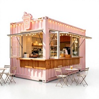 Conteneur pop-up mini de 10 pieds pour café, bar, restaurant rapide, magasin de proximité, kiosque, stand, maisons conteneurs