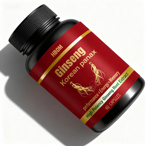 OEM Cina kualitas tinggi suplemen Herbal asli 2000mg Korea Panax ekstrak Ginseng merah bubuk Emas kapsul peningkatan pria - Product Image 2