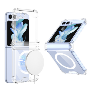 Funda Protectora Transparente de TPU Suave con Parte Trasera de Plástico Duro para Samsung <span class=keywords><strong>Galaxy</strong></span> Z Flip 5 6 7 Fold 6 7, Fundas Magnéticas - Product Image 1
