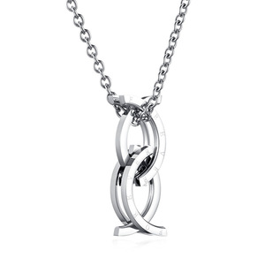 Anillo y collar de pez besándose deformables, de diseño único y a la moda para Instagram, hechos de acero de titanio de Dongguan, resistentes al desgaste y duraderos. - Product Image 5