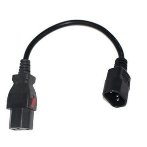 Câble d'extension électrique pour équipement industriel lourd KUNCAN 15A 250V IP11 14AWG IEC-320-C14 vers IEC-320-C15 - Product Image 1