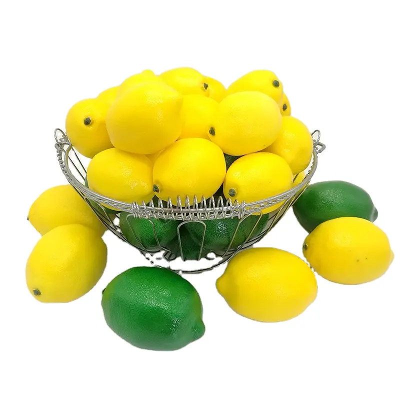Faux Yellow Lemons Artificial Fruits Lemon Wreath Garland Decorations Fake Lemon