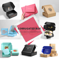 Boîte postale de vêtements en carton ondulé écologique blanc personnalisé avec stratification noire mate vernis UV manipulé pour chaussettes