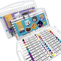 Acrylic Markers in Portable Handheld Box Waterproof Paint Pens for DIY Crafts Rock Glass and Ceramic Art Painting