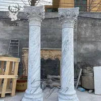 प्राकृतिक पत्थर रोमन खंभे हाथ नक्काशीदार पॉलिश इटली संगमरमर ठोस रोमन स्तंभ