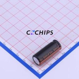 Condensateur électrolytique en aluminium à montage traversant RZW681M1HBK-1330, composant à montage traversant THT, D12.5xL30mm 680uF 20% 50V 5mm - Product Image 1