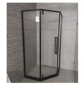 Pintu Pancuran Pivot Dapat Diatur, Pintu Shower Pivot Hitam