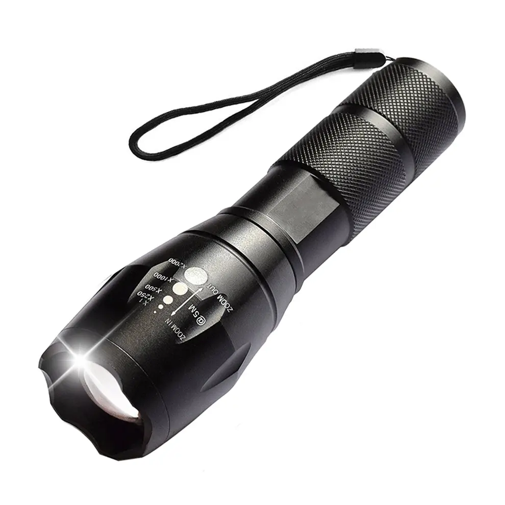 Hand LED flash torch light Outdoor XML T6 Waterproof LED Zoomable Camping Flashlight For Bike
