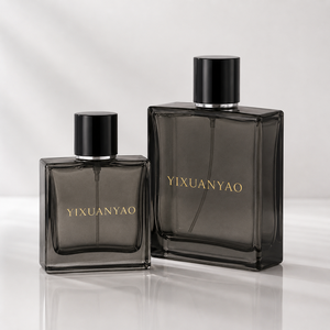 Botellas de <span class=keywords><strong>Perfume</strong></span> de Vidrio Negro de 50 ml y 100 ml, Botellas de Spray de <span class=keywords><strong>Perfume</strong></span> Cuadradas Vacías con Logotipo Personalizado para <span class=keywords><strong>Hombre</strong></span> - Product Image 4