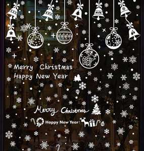 ديكور المنزل عيد الميلاد زخرفة ندفة الثلج الرنة سانتا كلوز عيد الميلاد نافذة يتشبث - Product Image 5