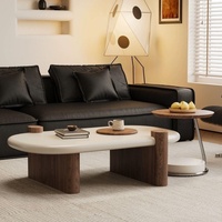 Nouvelle table basse en bois de style minimaliste pour appartements locatifs, petits gîtes et salons au design unique